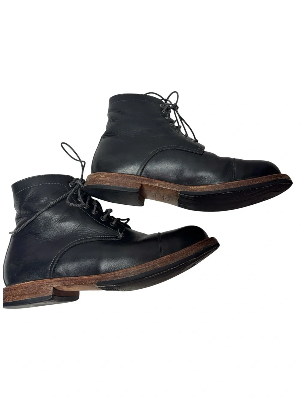 Ariat ATS Men’s Leather Black Lace Up Work Boots. Made In Mexico. Size 11.